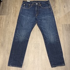 Levi's 501 32x28 Regular Fit Straight Leg Button Fly Blue Dark Wash Jeans