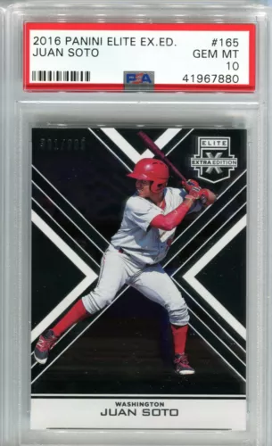 JUAN SOTO NY Mets 2016 Panini Extra /999 RC pre rookie PSA 10 GEM MINT low pop