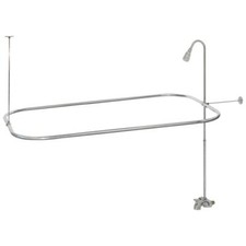 2 Handle Claw Foot Freestanding Tub Faucet Unit Wall Mounted Shower Kit Chrome