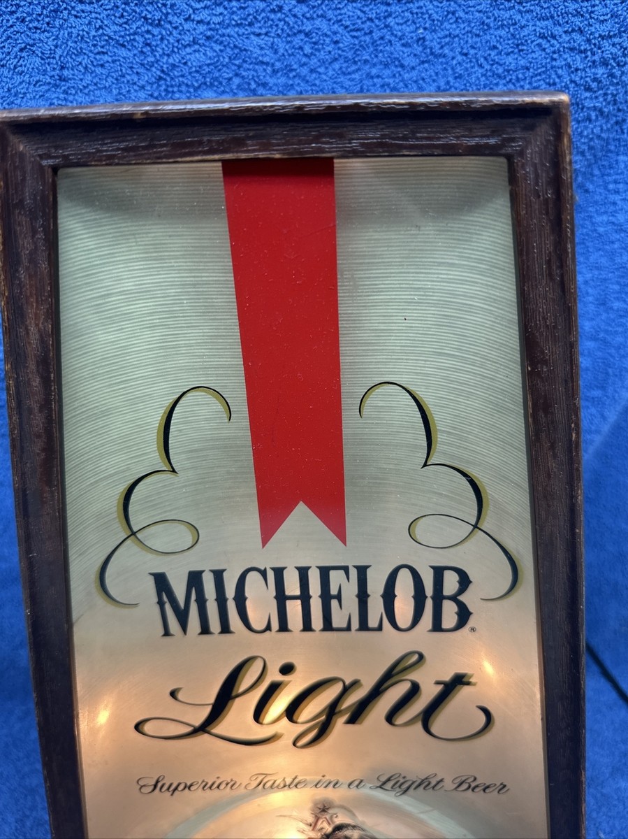 VINTAGE MICHELOB LIGHT BEER SIGN SUPERIOR TASTE | eBay