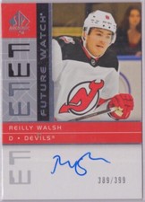 2022-23 SP AUTHENTIC RETRO FUTURE WATCH ROOKIE AUTO DEVILS REILLY WALSH 389/399