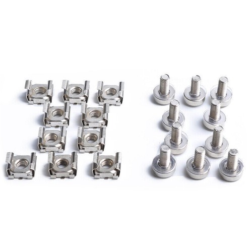 10pcs M5 Mounting Screws& Cage Nuts For Server Network AV Rackmount Equipment A - Photo 6/12