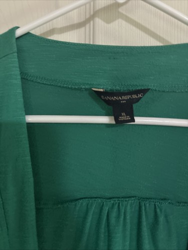 Banana Republic grüne offene Cape Strickjacke Pullover Damen Gr. XL Langarm - Bild 3 von 5