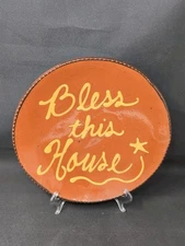 NEAR MINT! 11" Ginger Cazan SLIP CAST Plate REDWARE Cabin Crafts HOUSEWARMING