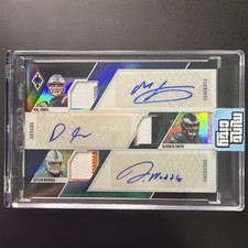 2021 Mac Jones DeVonta Smith Jaylen Waddle  5/5 Phoenix TRIPLE PATCH AUTO SSP