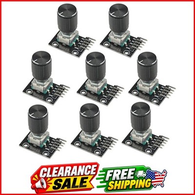 8 Pcs KY-040 360 Degree Rotary Encoder Module with Knob Cap for Arduino Micro...