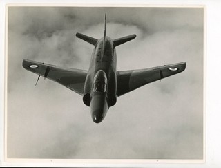 Head On Photograph of Supermarine Swift in Flight 1950s Charles E Brown