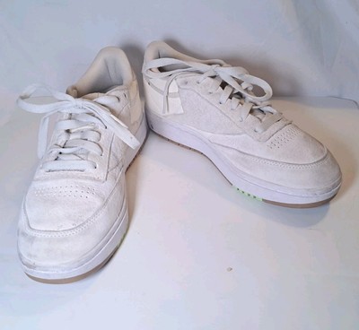 Reebok Size 9 Club C Revenge Vintage Sneakers Ivory Leather Suede Lace Up FY7297