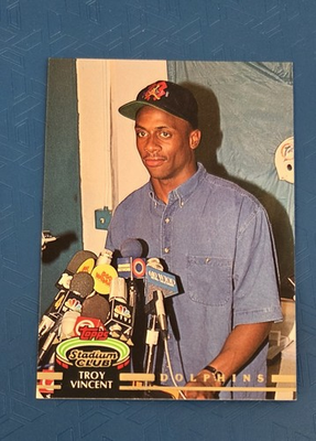 #ad #ad 1992 Stadium Club High Number RC #621 Troy Vincent Dolphins FOOTBALL Card P5 $7.99