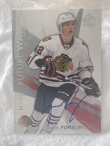 2016-17 SP Authentic #168 Gustav Forsling Future Watch AUTO #/999