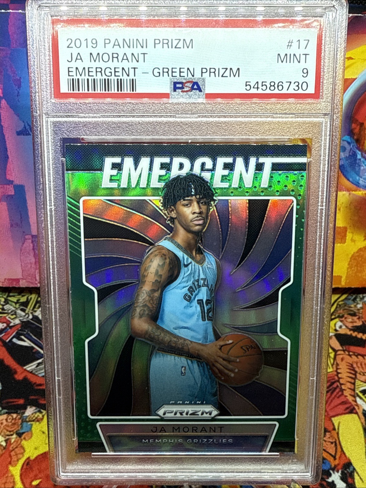 Ja Morant 2019-2020 Green Prizm Emergent #17 PSA 9 RC - Memphis Grizzlies
