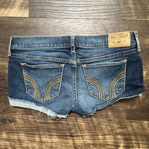 Hollister Y2K Style Floral Low Rise Micro Mini Jean Short Shorts Sz 1 29” Waist - Picture 4 of 10