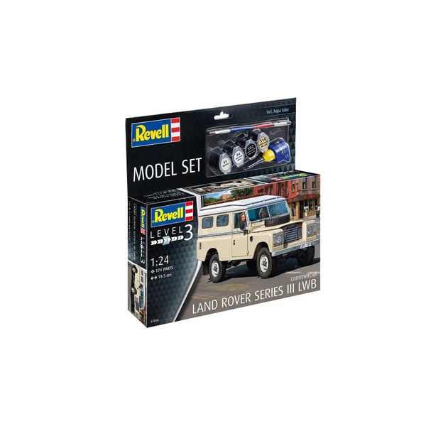 Model Set Land Rover Series Iii Lwb (Commercial), Revell Modellbausatz Mit Basis-image