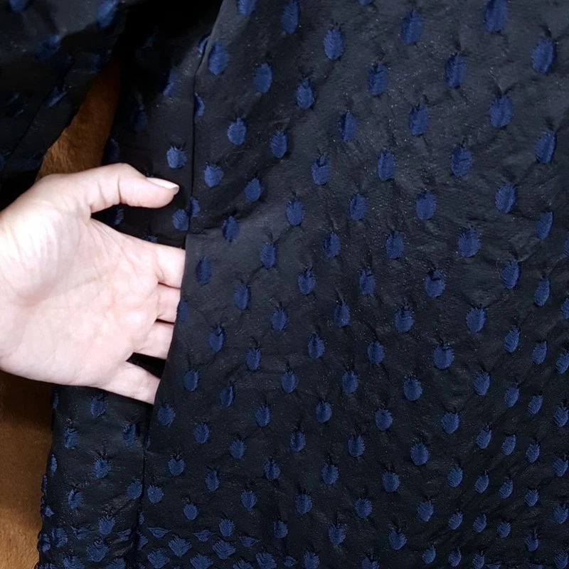 Vestido recto LES COPAINS para mujer talla 46 negro azul bordado pulóver bolsillos Foto 4 de 4