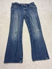 Express Jeans Jeans Mens 36 Denim Loose Boot Cut 36x32 Distressed Vintage