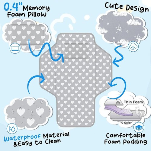 Portable Travel Nappy Changing Mat Waterproof Newborn Diaper Changer Outdoor - Picture 4 of 15