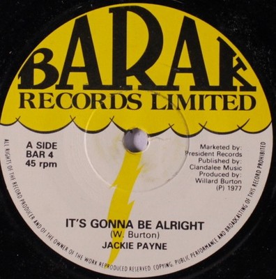 Jackie Payne - It's Gonna Be Alright, 7'', (Vinyl)