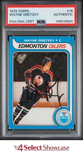 1979 TOPPS #18 WAYNE GRETZKY RC OILERS HOF PSA AUTHENTIC DNA AUTO