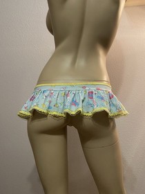 Sexy Cinnamoroll Micro Mini Ruffle Skirt Lingerie Rave Exotic Dancer Stripper