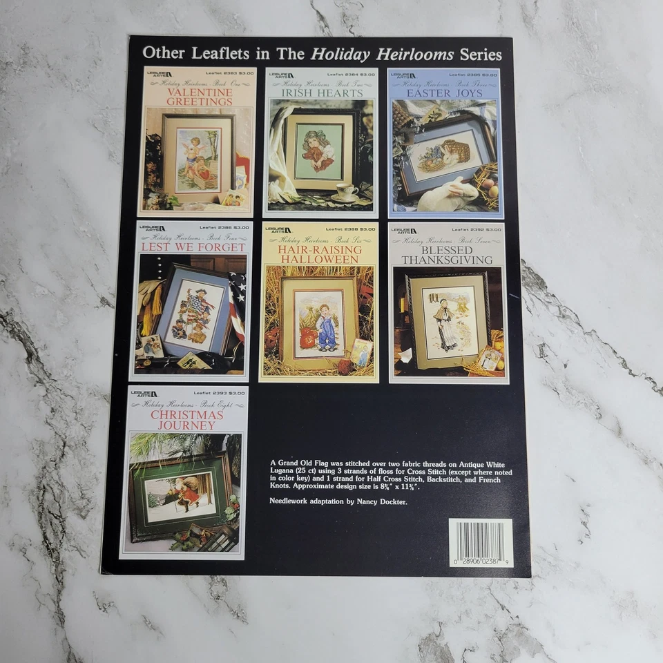 Leisure Arts A Grand Old Flag Cross Stitch Pattern 2387 Holiday Heirlooms Book 5 - Image 3 of 3