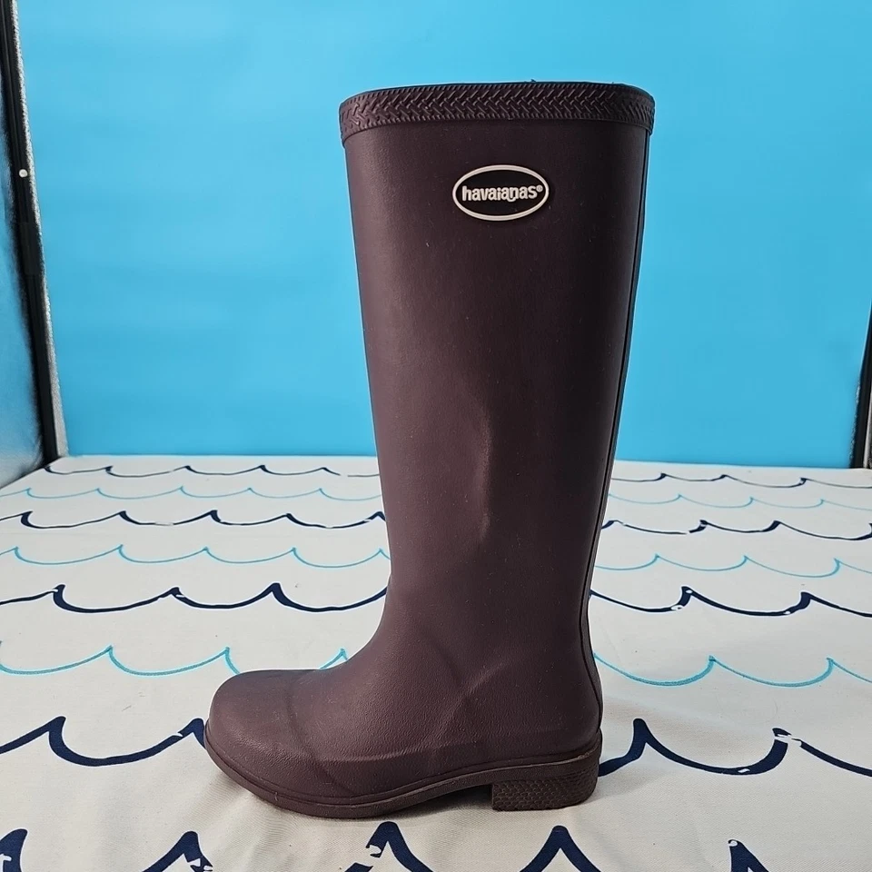Havaianas Galochas Damas Púrpura Alto Invierno Botas de Lluvia Talla 5 Foto 4 de 4