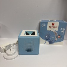 Tonies Toniebox Audio Box Speaker Player with New Headphones  Charger Blue