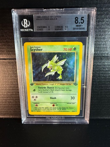 Scyther (1st Edition) graded BGS 8.5 for sale on eBay