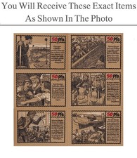 Germany Notgeld BAUERNKRIEG Series 50 Pfennig 1921 Set 6 pcs