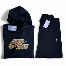 Nike Air Jordan 2 Piece Sweatsuit Men's Size L Fleece Tracksuit Gift Set NWT