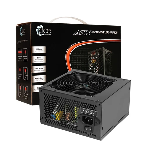 Ace 750W Black Low Noise Desktop PC ATX PSU Power Supply Unit - A-750BR