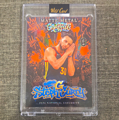 Wild Card Matte Metal Graffiti 2026 Stephen Curry 6/25 #MMGB1-SC National