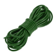 5.5 Yard 3mm Round Leather Cord Lacing String for DIY Crafts, Dark Green
