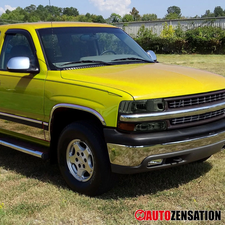 Fit 1999-2002 Chevy Silverado 2000-2006 Suburban Smoke Headlights+Bumper Lamps Foto 2 de 4