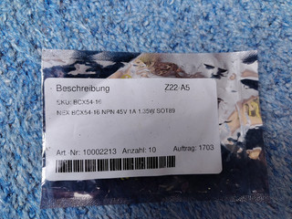 10 Stück BCX54 16 Transistor npn 45V 1 0A 1 0W SOT89