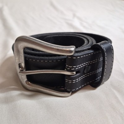 Redwing Western Buckle Black Leather Belt Size 30
