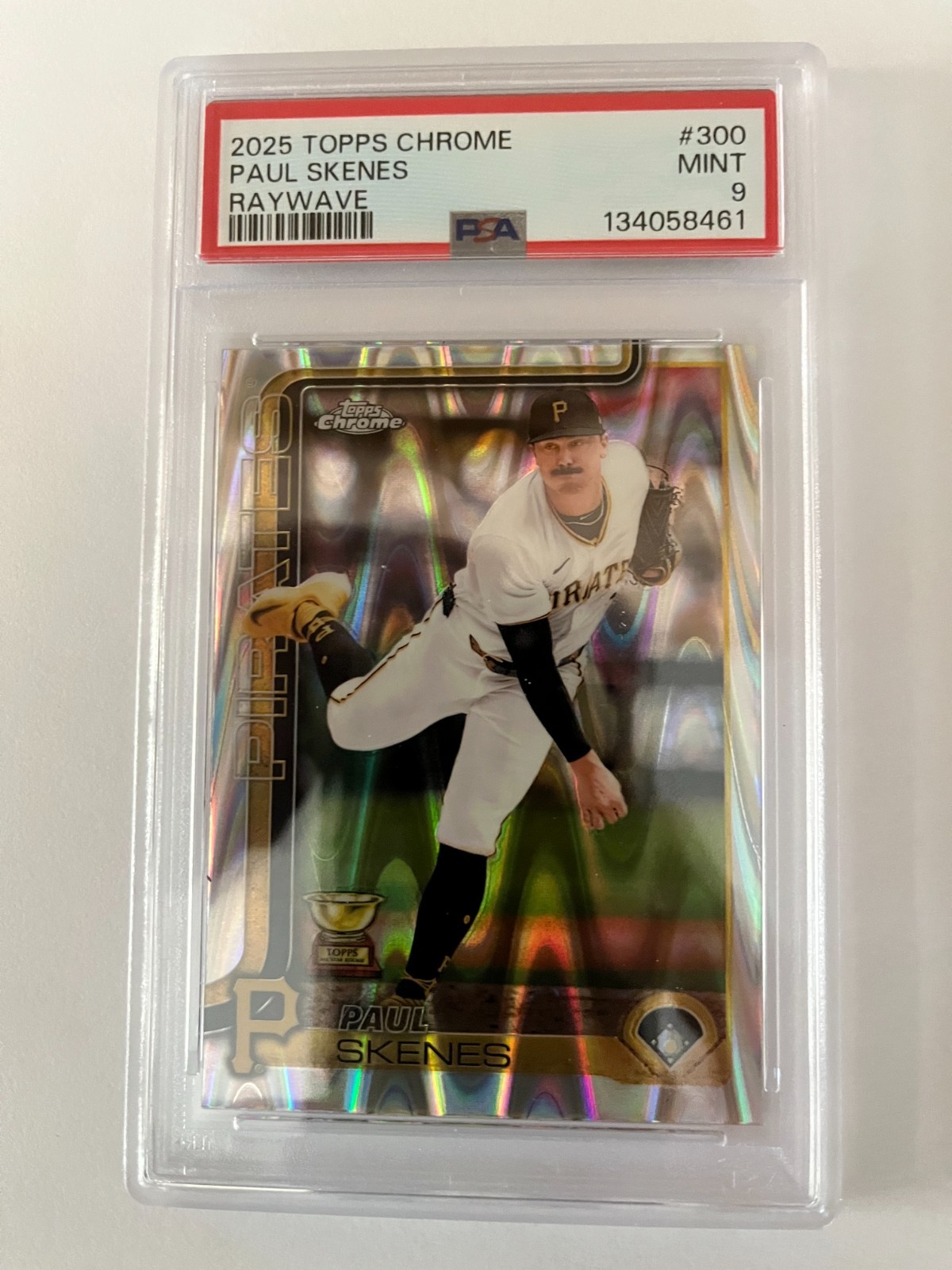 2025 Topps Chrome - Paul Skenes Raywave Refractor #300 PSA 9