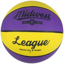 Midwest League Basketball-Yellow/Purple--Size 7