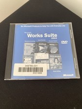 Original Microsoft Works Suite 2004 DVD in jewel case with Product Key