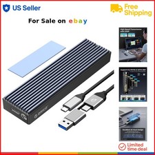M.2 NVMe SSD Enclosure Aluminum USB 3.1 Gen 2 10 Gbps Support UASP Portable