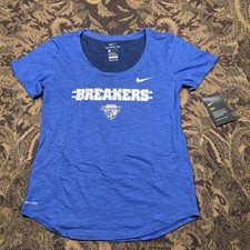 NIKE Women's Boston Breakers NWSL Soccer Blue Scoop Top Shirt Size Small New A
