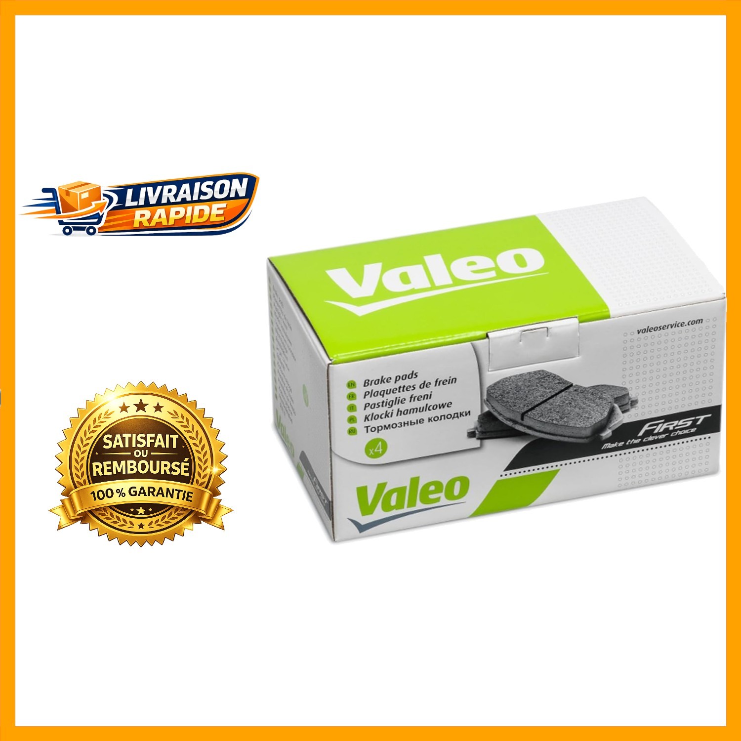 Plaquettes de frein avant Valeo 301426 pour disques de berlines et citadines