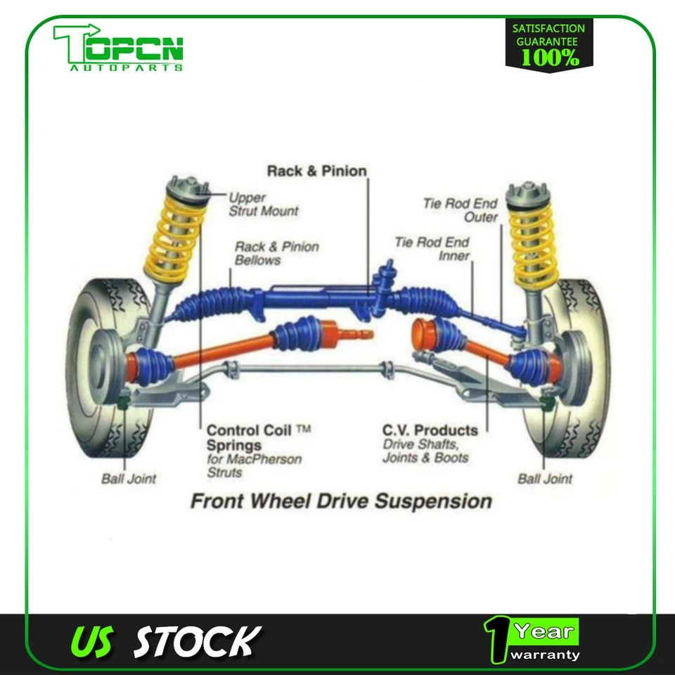 Eje delantero izquierdo CV apto para Hyundai Tiburon 2003-2008 2004-2006 Kia Spectra Foto 2 de 4