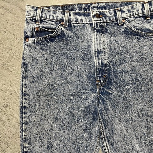 Vintage Levis 505 Cropped Men's 36x32 Acid Wash Blue Jeans Regular Fit USA - Picture 11 of 24