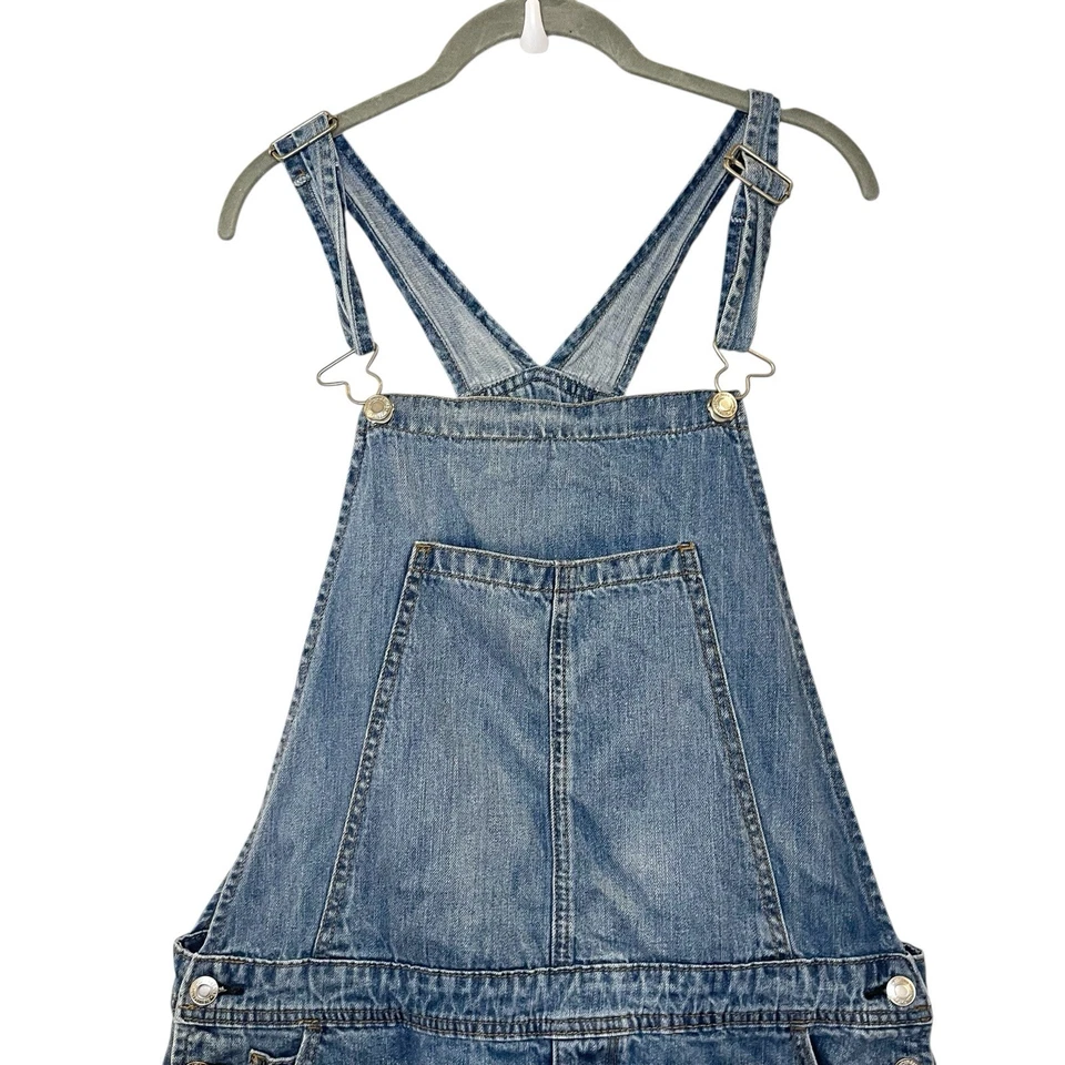 Mono Mameluco Denim L Azul Envejecido Rasgado Pantalones Cortos American Eagle Foto 3 de 4