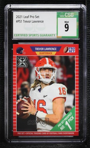 2021 Leaf Pro Set Prospect /56111 Trevor Lawrence CSG 9 Mint Rookie RC