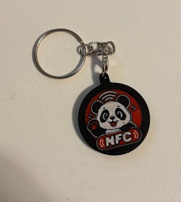 3x NFC Panda Keychain Key Ring Charm Black Red White Cute Novelty Accessory