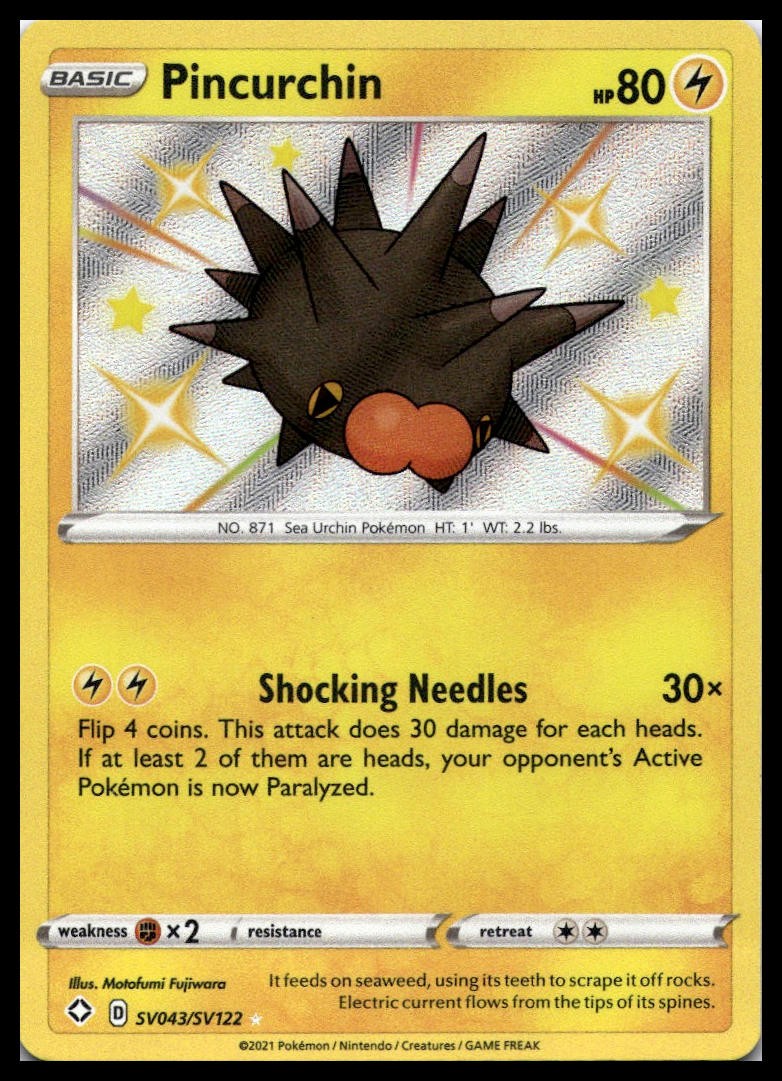 Pincurchin SV043/SV122 Shining Fates: Shiny Vault Pokemon Card | NM