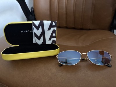 Marc Jacobs Sunglasses Gold Metal Frame Brown Lens Unisex
