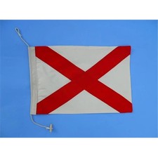 Handcrafted Model Ships Nautical-Flag-V Letter V Cloth Nautical Alphabet Flag...