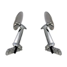 Chrome Exterior Mirror Kit Pair w/ Ford Script Logo F-100 1953-1966